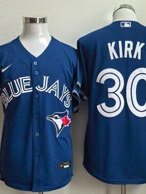 Kirk 30 Blue Stitched Baseball Shirt - Toronto Style Jersey